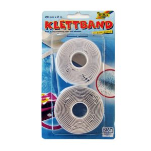 Hook & Loop Self Adhesive Velcro Tape 20mm x 2m - White