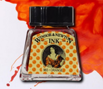 Orange W&N Drawing Ink 14ml