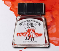 Vermilion W&N Drawing Ink 14ml