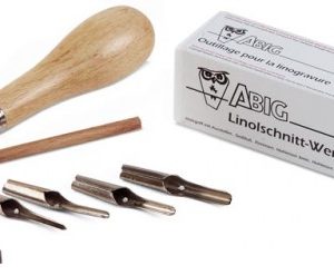 Lino Cutters PK 5 Includes Wooden Handle (ABIG)